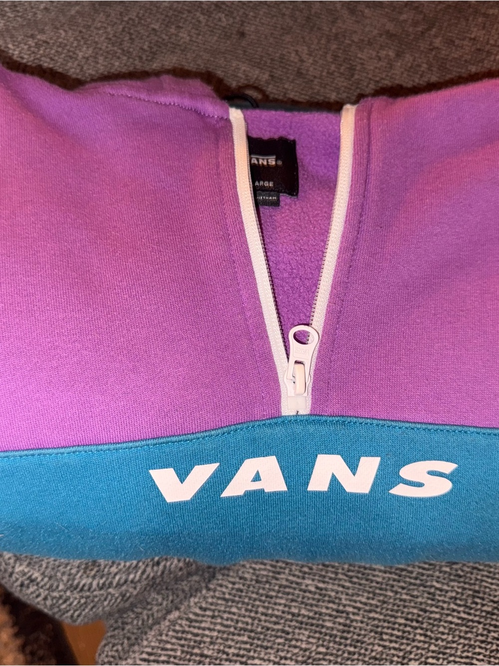 Vans Purple and Teal Hoodie